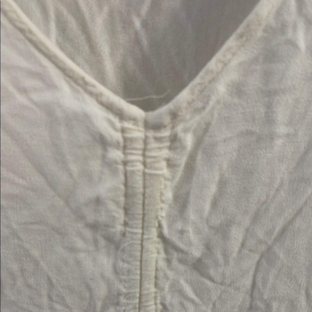 Bluheaven Elegant Boho Cream Lace Hem Ruffled Sleeve Blouse - Picture 4 of 9